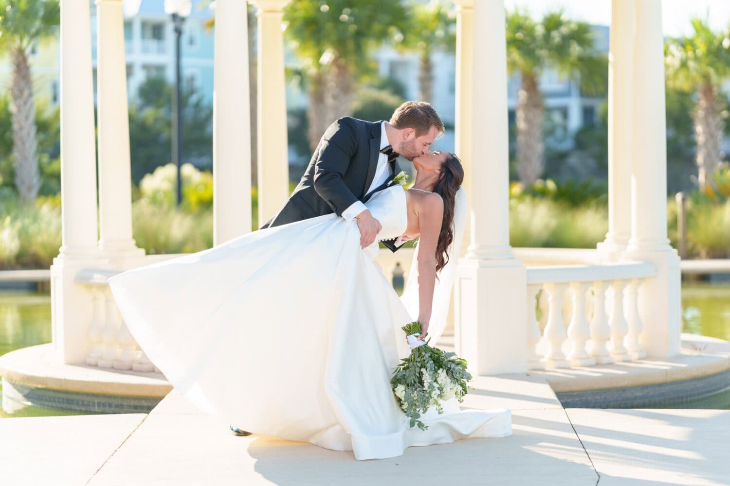 Portraits with the bride and groom at the gazebo before the ceremony - 21 Main Events - North Myrtle Beach