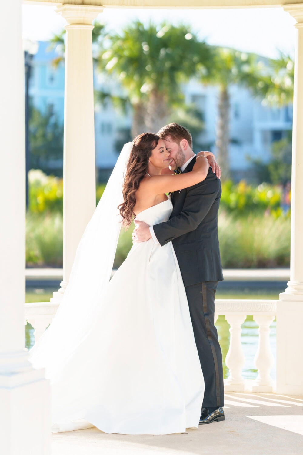 Portraits with the bride and groom at the gazebo before the ceremony - 21 Main Events - North Myrtle Beach