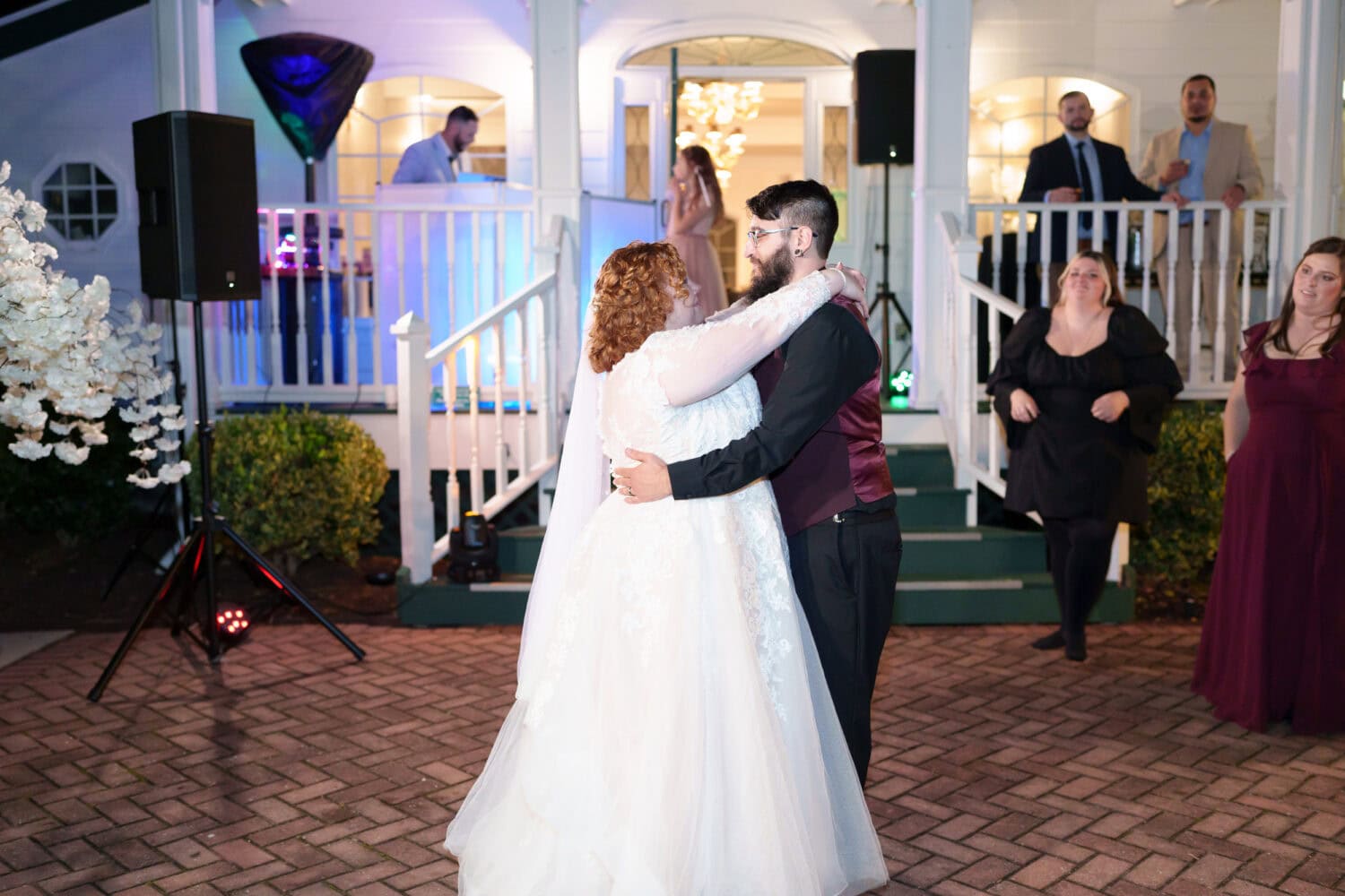 Dancing on the patio after dark - The Cypress Inn - Conway, SC