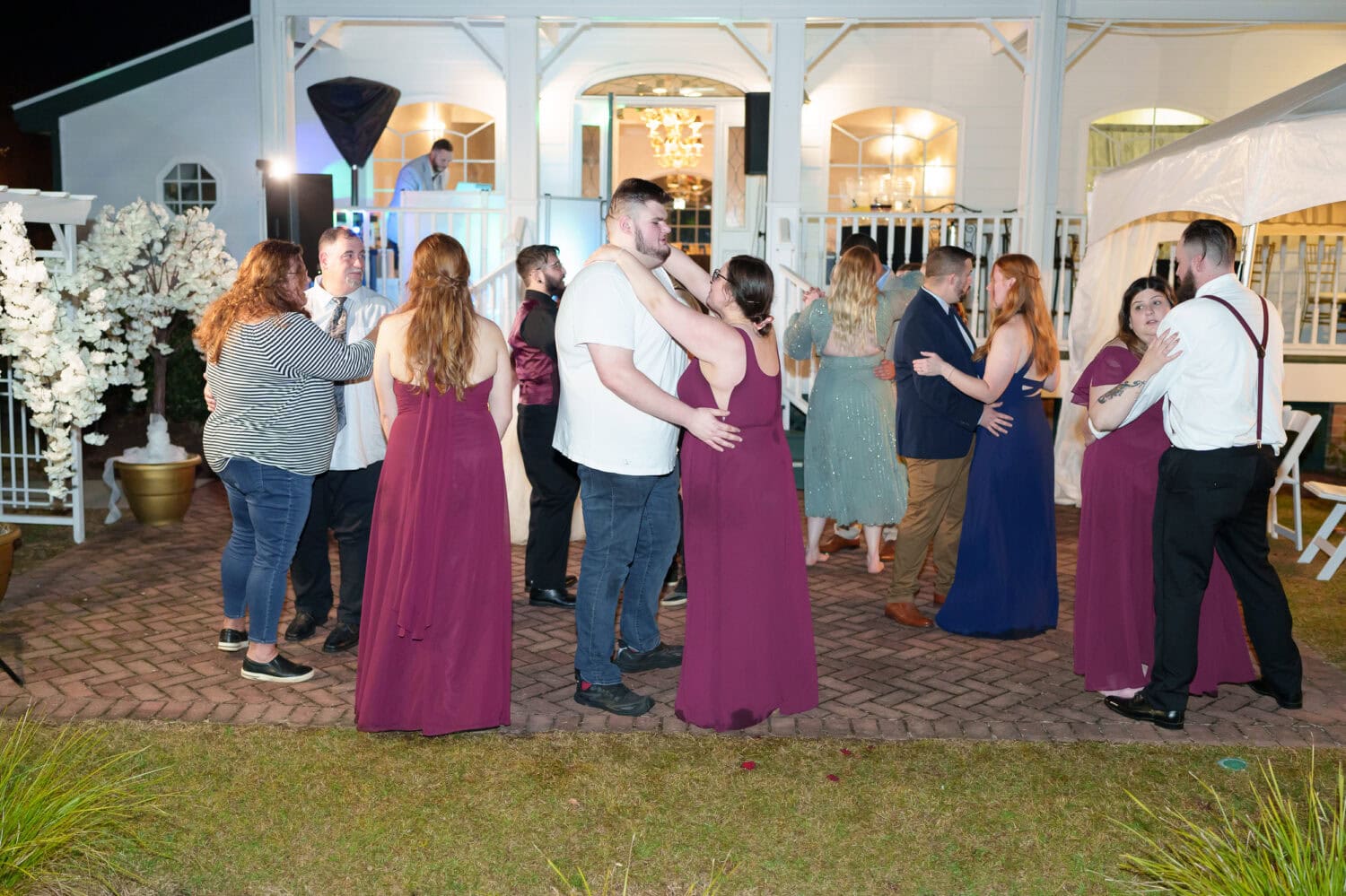 Dancing on the patio after dark - The Cypress Inn - Conway, SC