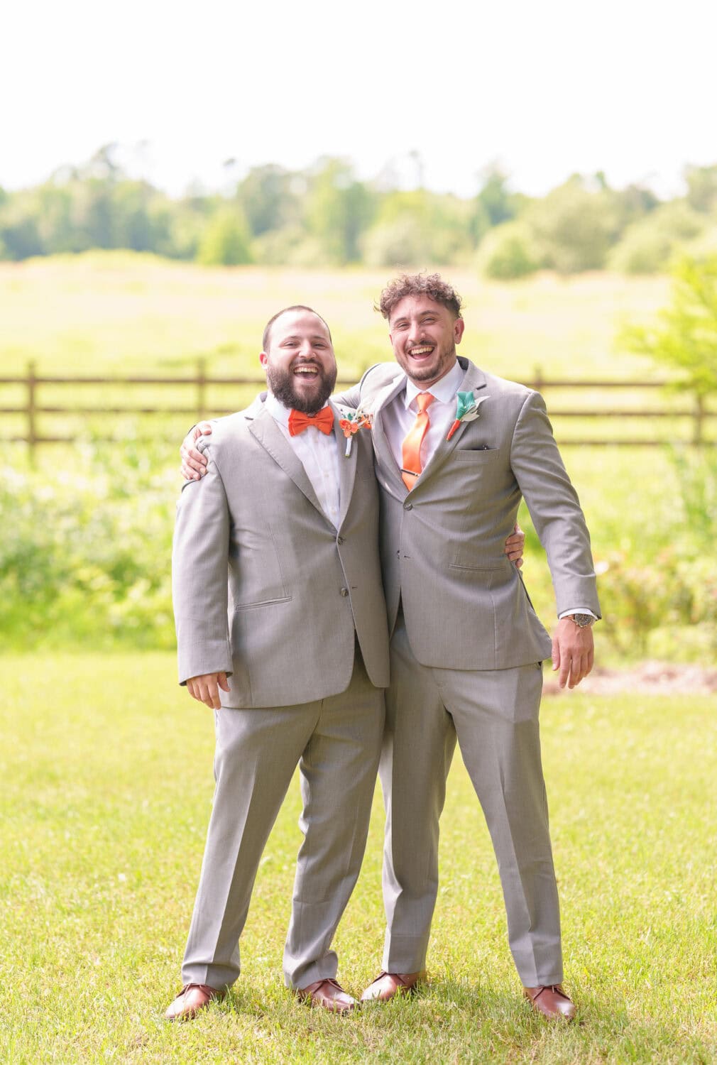 Fun pictures with the groom and groomsmen - Wildhorse at Parker Farms