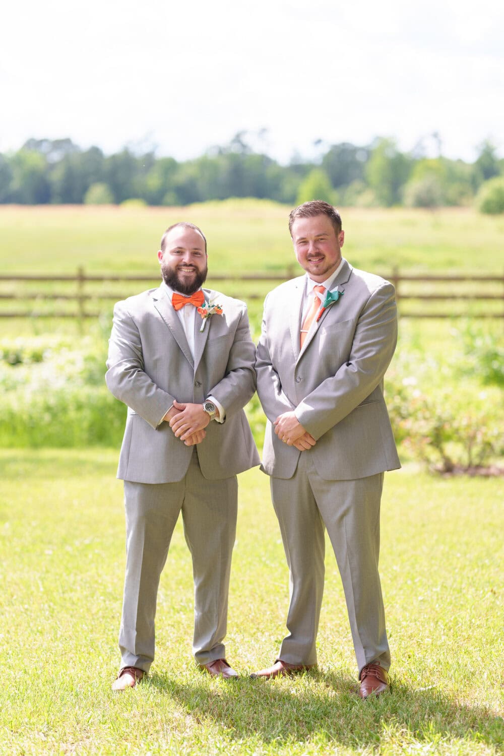 Fun pictures with the groom and groomsmen - Wildhorse at Parker Farms