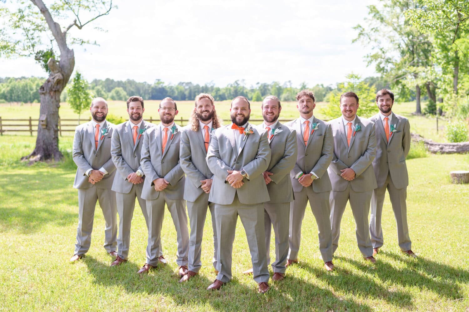 Fun pictures with the groom and groomsmen - Wildhorse at Parker Farms