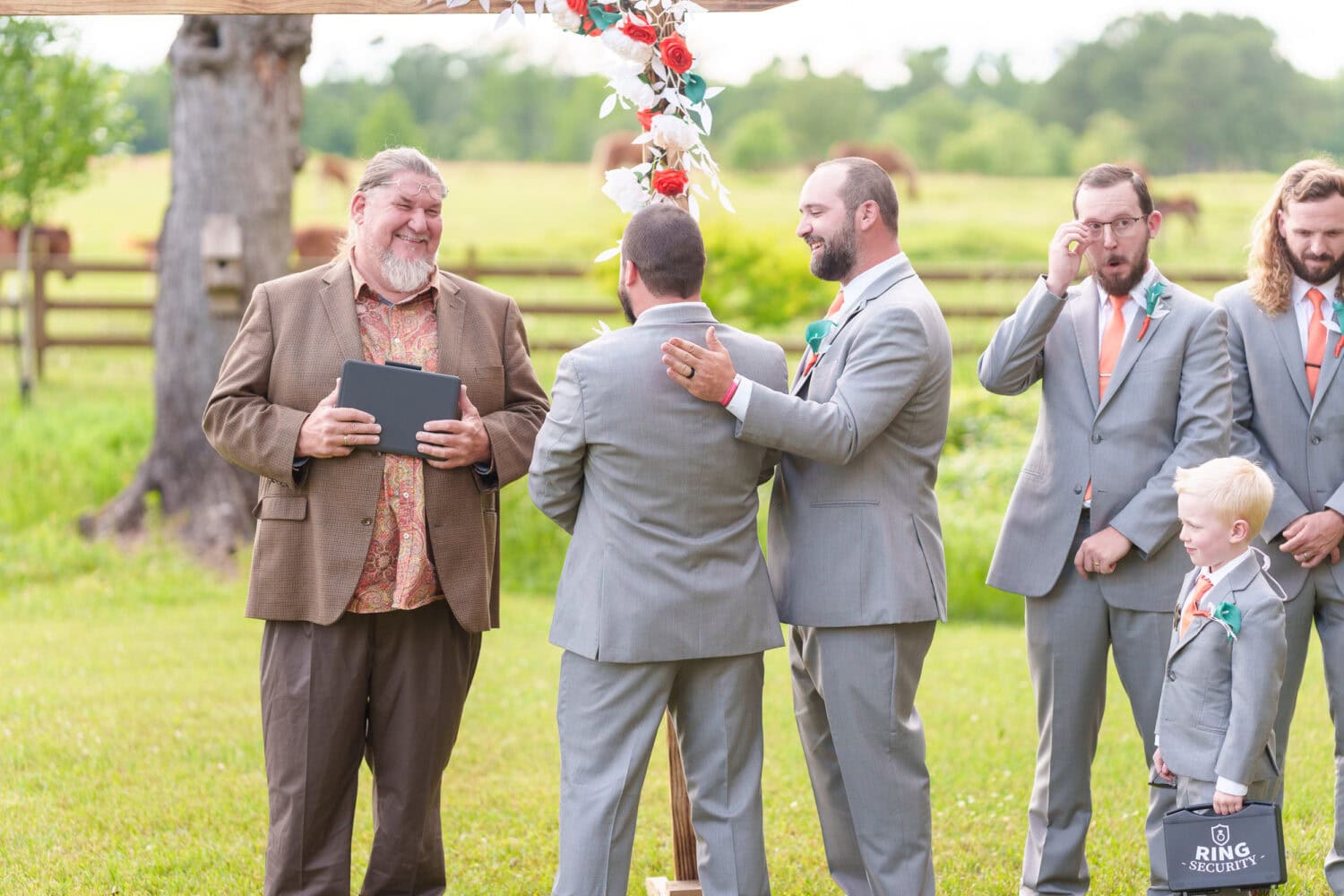 Groom waiting for the bride - Wildhorse at Parker Farms