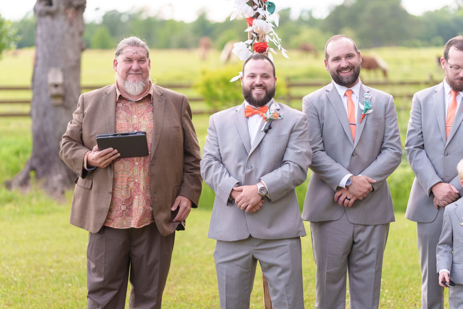 Groom waiting for the bride - Wildhorse at Parker Farms