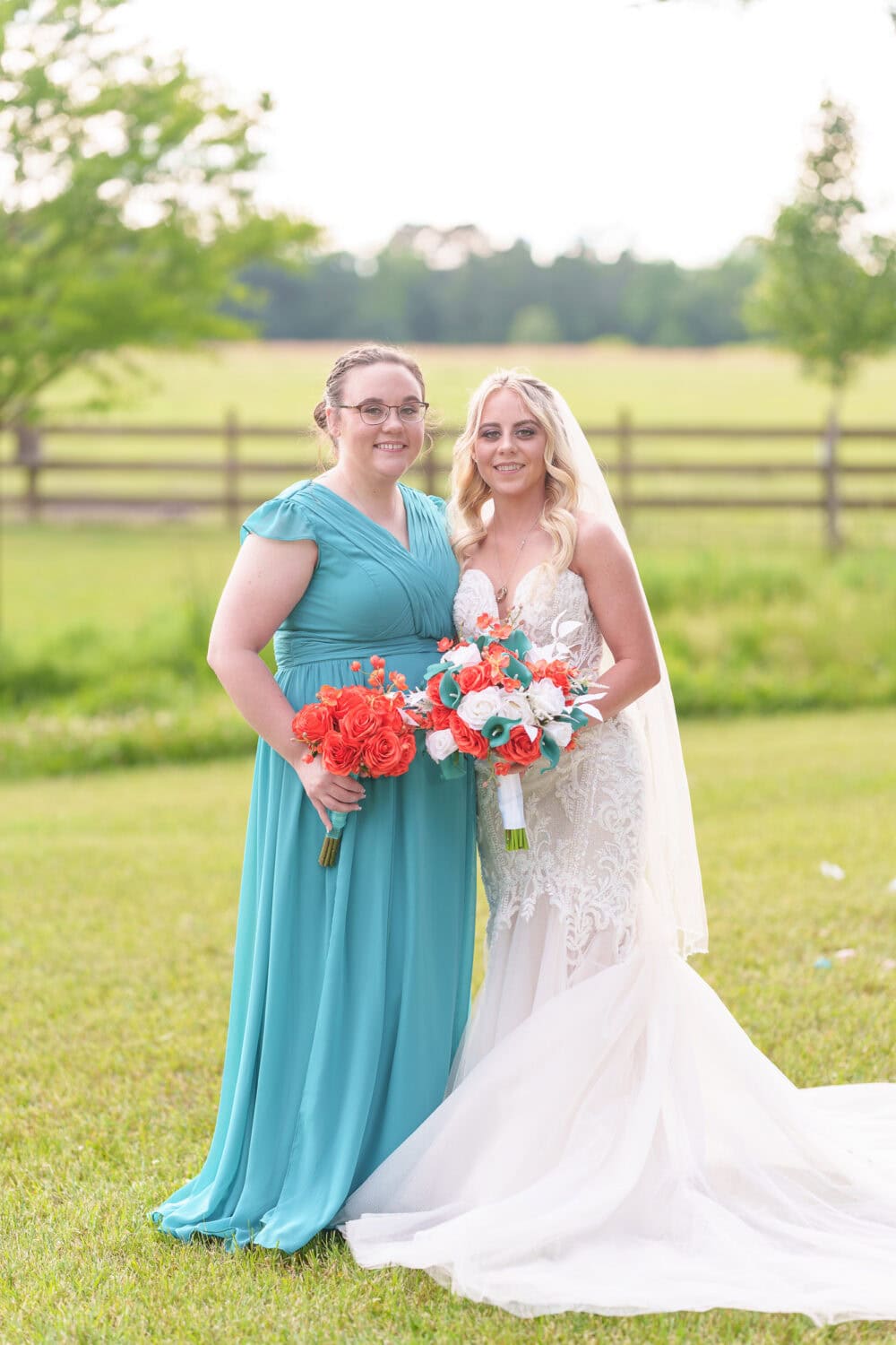 Individual portraits with bride and bridesmaids - Wildhorse at Parker Farms